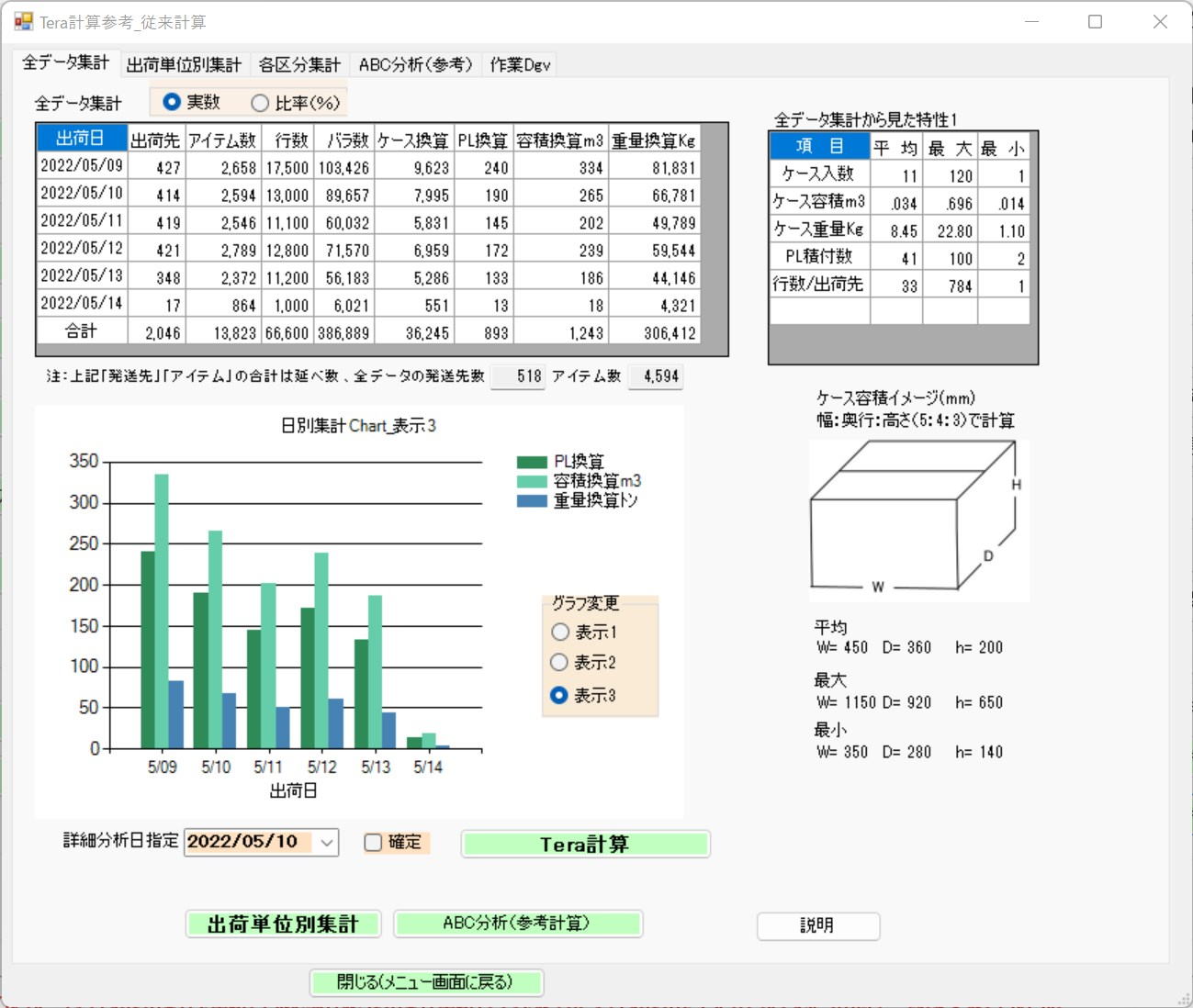 Conventional Calculation Screen